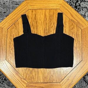 *HOUSE OF HARLOW 1960* Black Cropped Tank Top Size Large